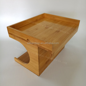 ไม้ไผ่สองชั้นบัดดี้ชั้นวางข้างเตียงสองชั้นถาดหัวเตียงชั้นวางเป็นโต๊ะข้างเตียง - Product Image 4