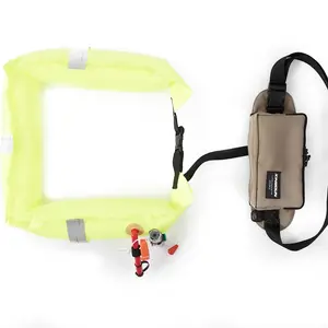 Portátil personalizado inflable 100N duradero paquete de la cintura pfd de flotación salvar la vida de la correa chaleco