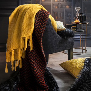 Custom Logo Hot Sale 100% Acrylic Hotel Bed Runner Sofa <strong>Throw</strong> Blankets Travel Blanket <strong>Cable</strong> <strong>Knit</strong> Knitted Blanket - Product Image 2