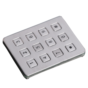 Clavier matriciel compact 3x4 à 12 touches en acier inoxydable avec carte de conversion RS232 et boutons métalliques - Product Image 4