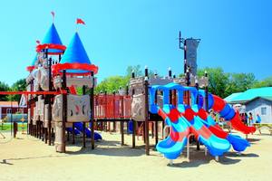 Casa <span class=keywords><strong>de</strong></span> juegos <span class=keywords><strong>de</strong></span> madera <span class=keywords><strong>para</strong></span> niños, casa <span class=keywords><strong>de</strong></span> juegos al aire libre con tobogán, zona feliz - Product Image 5