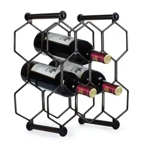 Nouveau design présentoir à vin casier à vin en métal casier à vin de comptoir