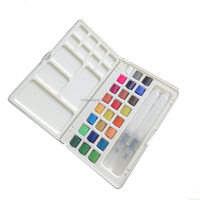 Ensemble de peinture à l'aquarelle personnalisée, 24 36 48 couleurs, aquarelles