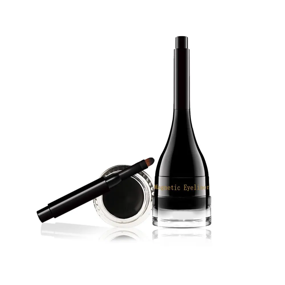 Pas de logo eye-liner liquide magnétique noir avec brosse pas cher noir étanche à l'eau eye-liner liquide magnétique oem