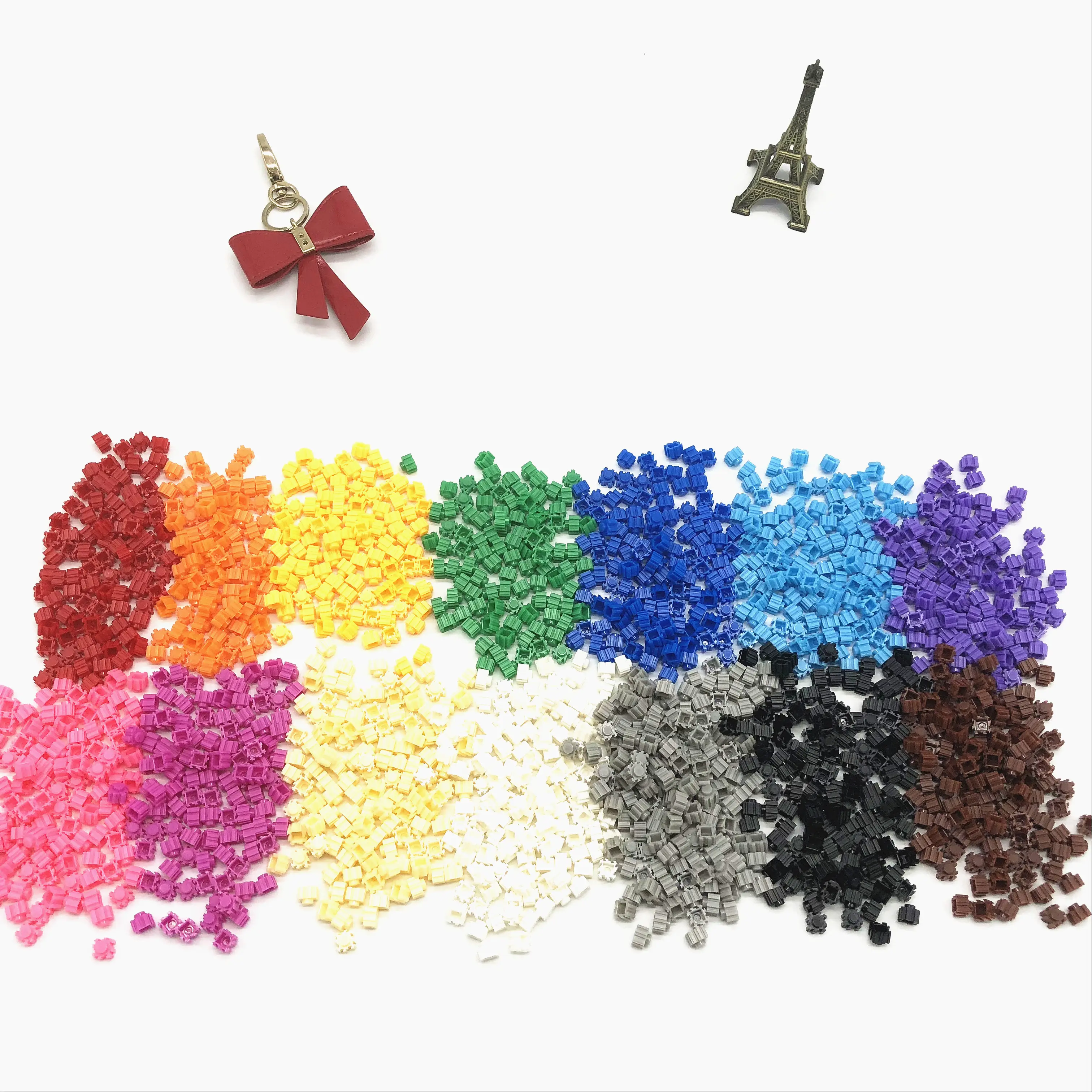 Functional Developmental Creative DIY Building Plastic 8mm Diamond Mini blocks