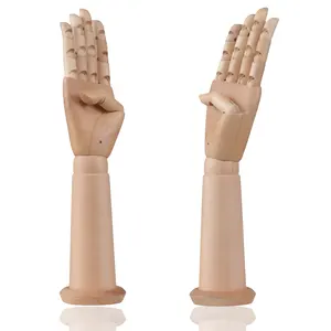 Manequim de madeira flexível, braços de madeira flexível exibição mãos manequim para relógio de pulso exibição de jóias mão
