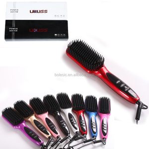 Nouveau Design Fabricant Privé Étiquette 2 dans 1 Anion LCD Électrique Rapide Cheveux Lisseur Brosse - Product Image 1