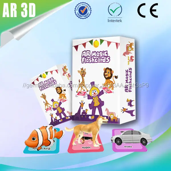 Neue design ludo brettspiel 3D AR magie flashcards für kinder