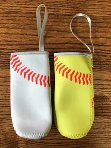 Neoprene Baseball Softball pranzo Tote portabottiglie di vino auto sottobicchiere 12OZ bicchiere manica manica Slim Can Cooler portachiavi set RTS