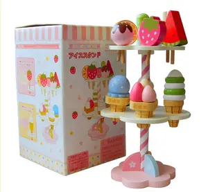 Wholesale Mother Garden wood play set kitchen toy play set wooden Ice Cream Toy for kids WIC001