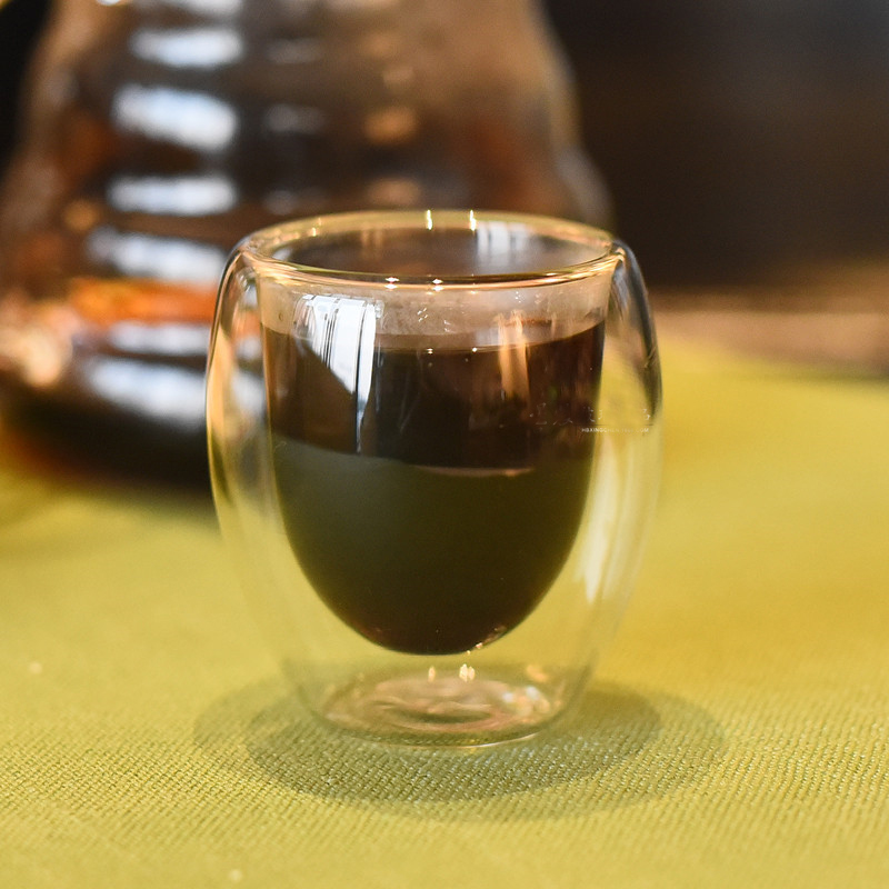 Wholesale double wall glass coffee cup stemless heat resistant double wall glass coffee cup