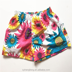 Verano 100% poliester playa pantalones para los hombres patrón de girasol playa shorts - Product Image 1