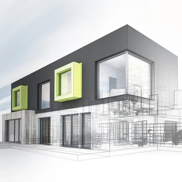 BISINI Casa di Design Urbano 3D Casa Architettura di Rendering