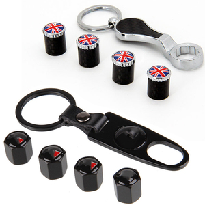 Llave del coche llavero de aleación de zinc personalizado polvo madre tapas válvula del neumático de aire - Product Image 1
