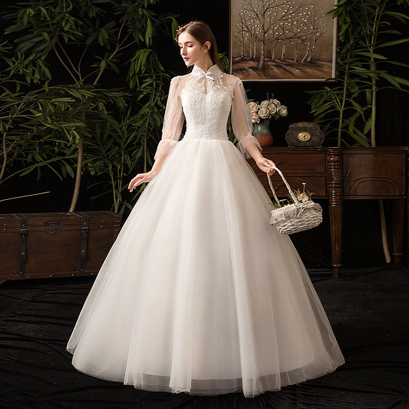 Bridal Dresses New Design Gown 2019 Elegant Beautiful High Neck