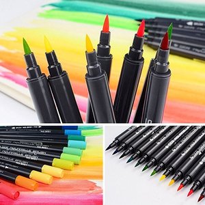 12 Colori Belle liner <span class=keywords><strong>Pennello</strong></span> <span class=keywords><strong>Punta</strong></span> <span class=keywords><strong>Doppia</strong></span> Penne Colorate Set Doppio Tip Brush Pens Art Markers - Product Image 2