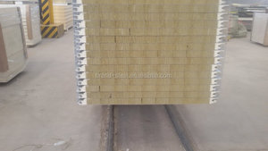 Panel de pared de panel ecológico <span class=keywords><strong>barato</strong></span> lana de roca Sandwish borad prueba de fuego - Product Image 2