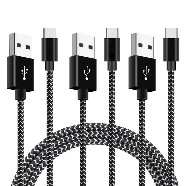 Hot Selling High Quality 1m 1.5m 2m 3m Color Micro Usb C Type C Cable Fast Charging Usb Data Cable For Iphone Android