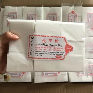 1000PCS指甲棉毛巾指甲胶抛光剂清洁去除垫不脱绒浸泡干净的凝胶清漆垫餐巾纸包裹工具