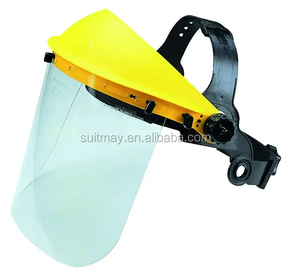 CE EN166 Clear Face Shield PC Visor Industrial Face Protector