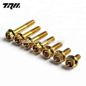 M10 gr5 Titanium hex Flange Bolts racing bolts screw for motorcycle
