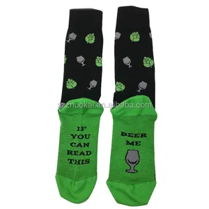 if you can read this custom dress sock seamless linked toe 200N combed cotton sock