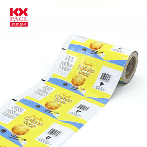 Rollo de <span class=keywords><strong>película</strong></span> de plástico para embalaje de galletas de grado alimenticio, impresión Flexible, laminación - Product Image 4