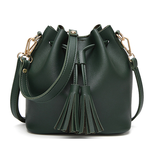 Wholesale Leather <strong>Black</strong> Top Fashion Trendy Brand <strong>Mini</strong> Lady Drawstring Bucket <strong>Bag</strong> - Product Image 3