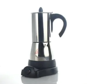 뜨거운 판매 전기 쿠바/에스프레소 커피 메이커 6 컵 스테인레스 스틸 모카 냄비 주방 기계 B15