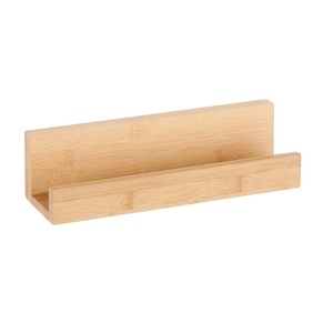 Estante organizador de almacenamiento de montaje en pared de bambú, estantes flotantes para decoración del hogar de especias fotográficas - Product Image 2