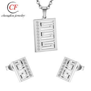 Brincos para mulheres, joias banhadas a ouro 18k, joias, conjunto de pingente - Product Image 4