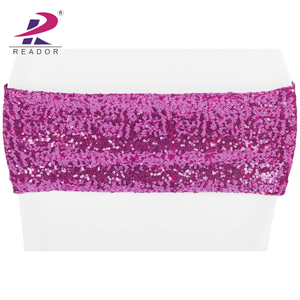 Elegante lentejuelas banda lycra cubierta de silla para boda decoración caso cubierta de la silla MARCO bling - Product Image 4