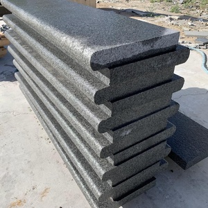 Samistone Goedkope Nieuwe G684 Bullnose Zwart Graniet Zwembad Coping Steen Prijzen