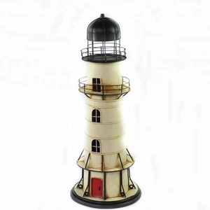 Décor de phare méditerranéen en fer, artisanat Vintage en métal, tirelire, caisse de sécurité, jouet Souvenir, pour maison, Pub, bureau - Product Image 5