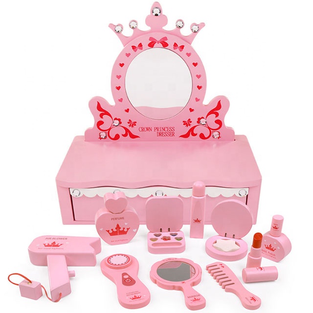 Подарочный маленький деревянный игрушечный столик для девочек