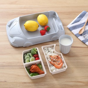 Bol assiettes pour enfants, <span class=keywords><strong>vaisselle</strong></span> en forme de voiture, bols, récipients d'aliments pour bébés, Fiber de bambou, plats d'entraînement pour bébés, ensembles d'alimentation pour nourrissons - Product Image 6