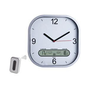 UK Market Online Digital <strong>LCD</strong> <strong>Display</strong> with Analogue <strong>Display</strong> Plastic Wall <strong>Clock</strong> with In/outdoor Temperature and Humidity ET6221C - Product Image 1