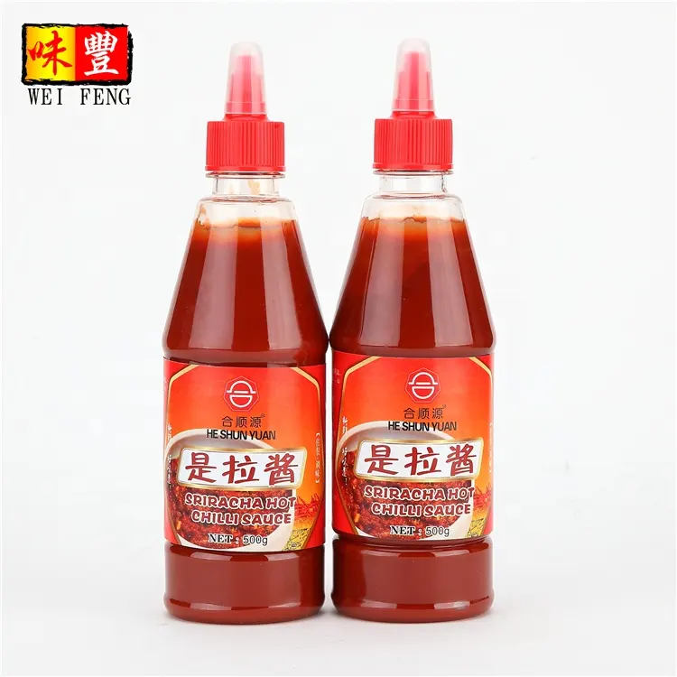الصين بهار العلامات التجارية OEM السائبة Sriracha زجاجة صلصَة الفلفل الحار
