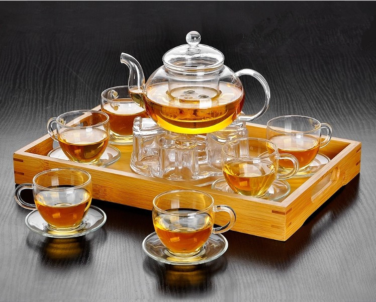 Eco-friendly transparent coffee pot heat resistant glass teapot