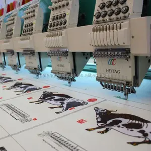 Hefeng multi heads high quality Dahao control computer lace embroidery flat machine