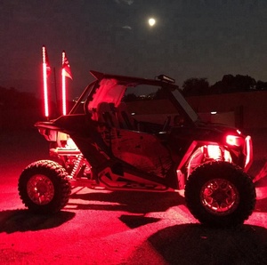 Látigos iluminados LED con bandera ATV, látigos de antena - Product Image 1