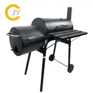 Pellet parrilla estilo americano fumador barbacoa Parrilla de carbón con offset lado fumador caja