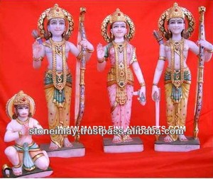 Estatua de mármol blanco Ram Darbar - Product Image 1