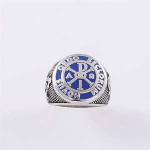 Los hombres de encargo es masón <span class=keywords><strong>anillo</strong></span> de <span class=keywords><strong>Plata</strong></span> de <span class=keywords><strong>Ley</strong></span> 925 <span class=keywords><strong>anillo</strong></span> de esmalte - Product Image 2