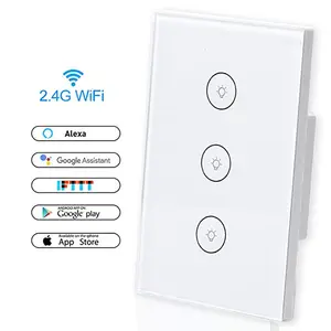 10 years OEM factory custom logo wifi remote control google home a mazon alexa echo tuya app uk smart light switch