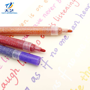 Logo del marchio personalizzato 12 <span class=keywords><strong>colori</strong></span> Glitter acrilico pennarelli Set Glitter scintillante pennarelli di colore per arte artigianale pittura fai da te - Product Image 5