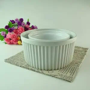 Seramik Ramekin Set 6 beyaz kase yemekleri puding kasesi pişirme için seramik pişirme kabı