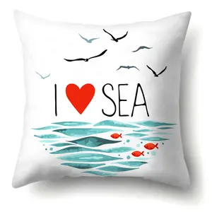 Sea Boat Home Decor Throw Pillowcase Sofa Seat Cushion Cover