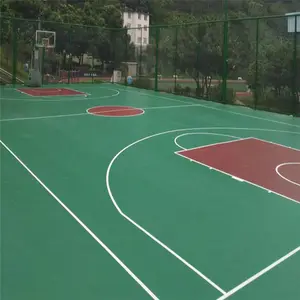 Outdoor Bahan PVC Harga Pabrik Lantai Olahraga untuk Lapangan Basket