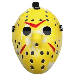 Toptan PVC cadılar bayramı vintage Jason hokey kaleci maske Jason Vs Freddy maskesi popüler beyzbol maske klasik tek